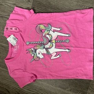 The Children's Place Pink Carousel Unicorn Tee